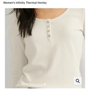 NWT Eddie Bauer Women's Infinity Thermal Henley Top